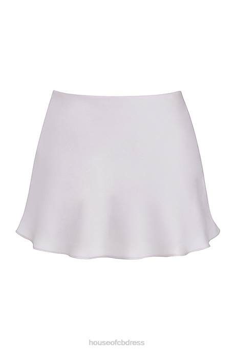 House of CB Malala Off White Mini Skirt Clothing 4H6N873