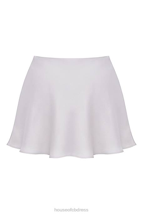 House of CB Malala Off White Mini Skirt Clothing 4H6N873