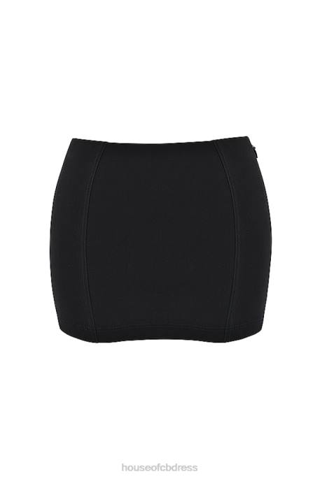 House of CB Nisha Black Sculpting Mini Skirt Clothing 4H6N896