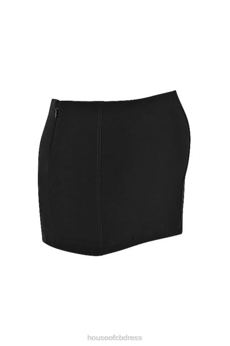 House of CB Nisha Black Sculpting Mini Skirt Clothing 4H6N896