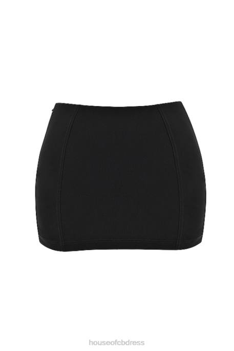House of CB Nisha Black Sculpting Mini Skirt Clothing 4H6N896