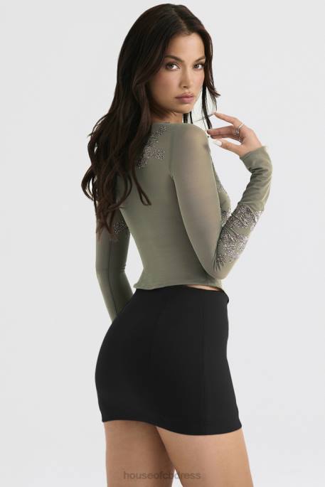 House of CB Nisha Black Sculpting Mini Skirt Clothing 4H6N896