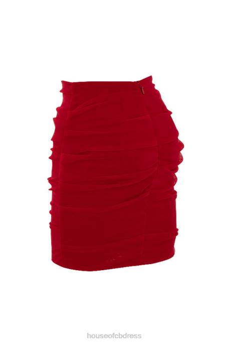 House of CB Rosita Red Tulle Mini Skirt Clothing 4H6N985