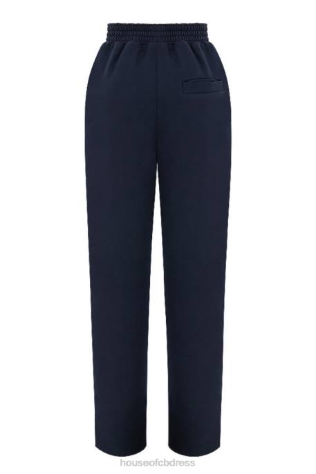 House of CB Dina Navy Straight Leg Sweat Pants Clothing 4H6N1001
