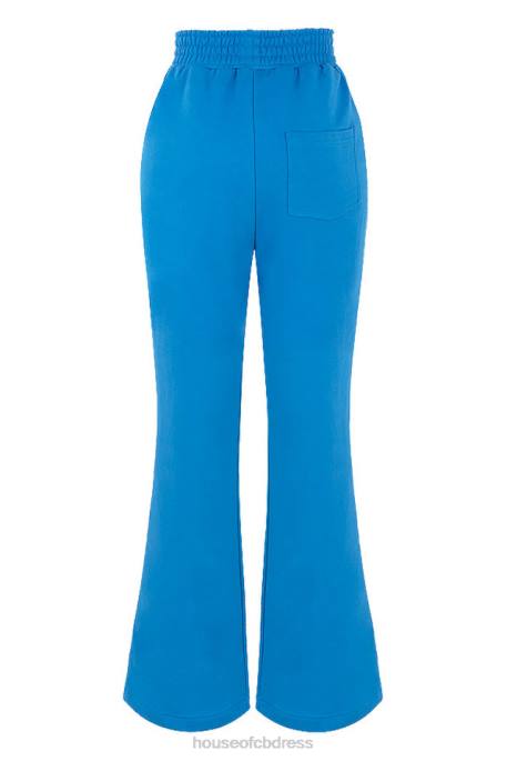 House of CB Oli Blue Flared Leg Track Pants Clothing 4H6N993