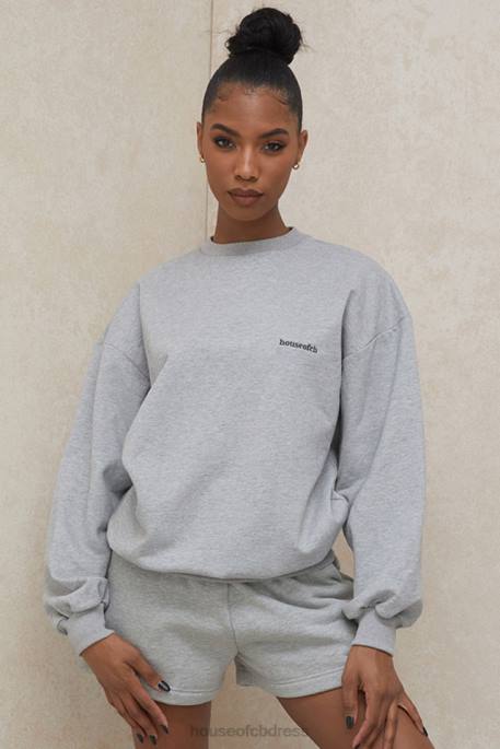 House of CB Auden Grey Jersey Track Shorts Clothing 4H6N1005