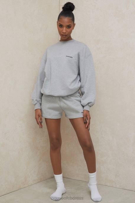 House of CB Auden Grey Jersey Track Shorts Clothing 4H6N1005