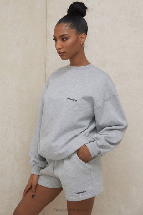 House of CB Auden Grey Jersey Track Shorts Clothing 4H6N1005