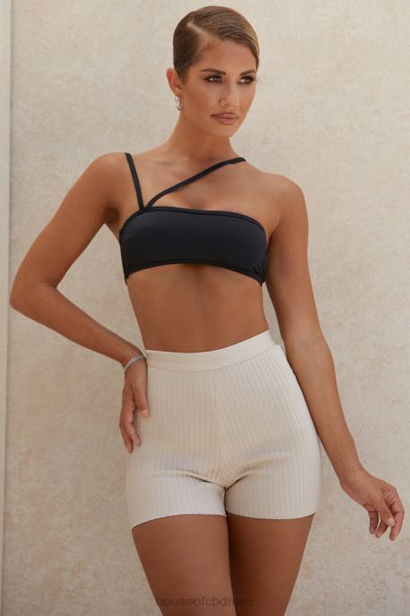 House of CB Eden Beige Bandage Shorts Clothing 4H6N1016