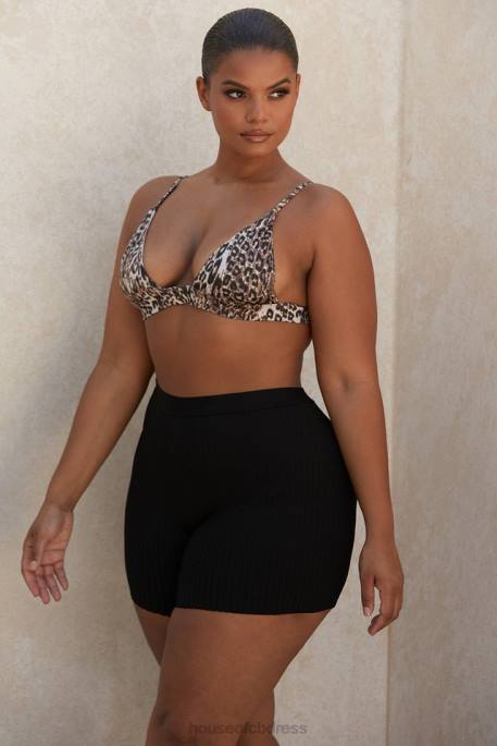 House of CB Eden Black Bandage Shorts Clothing 4H6N1014