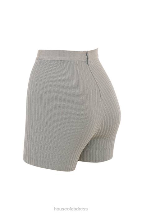 House of CB Eden Grey Marl Bandage Shorts Clothing 4H6N982