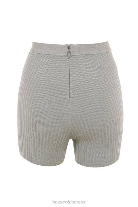 House of CB Eden Grey Marl Bandage Shorts Clothing 4H6N982