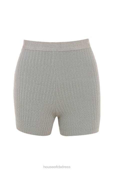 House of CB Eden Grey Marl Bandage Shorts Clothing 4H6N982