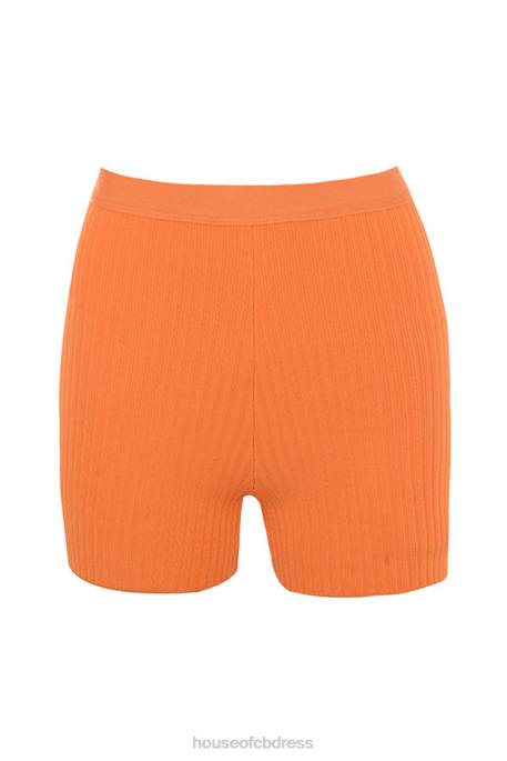 House of CB Eden Tangerine Bandage Shorts Clothing 4H6N1017