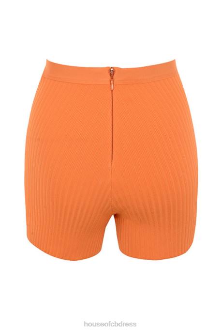 House of CB Eden Tangerine Bandage Shorts Clothing 4H6N1017