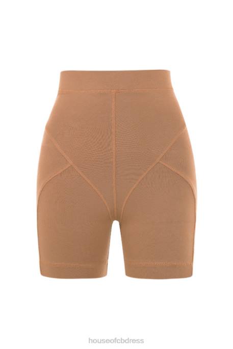House of CB Harley Toffee Coverstitch Shorts Clothing 4H6N990