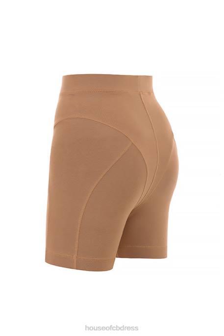 House of CB Harley Toffee Coverstitch Shorts Clothing 4H6N990