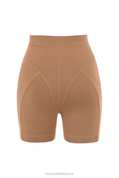 House of CB Harley Toffee Coverstitch Shorts Clothing 4H6N990