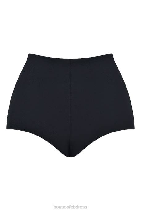 House of CB Tahni Black High Waisted Shorts Clothing 4H6N857