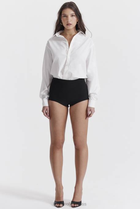House of CB Tahni Black High Waisted Shorts Clothing 4H6N857