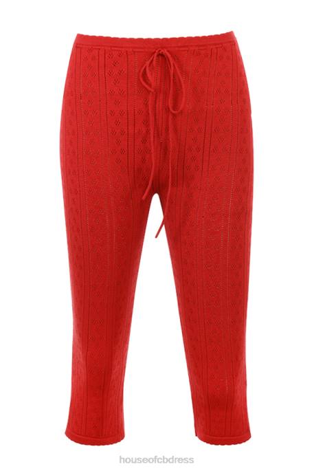 House of CB Abigail Cherry Knit Capri Trousers Clothing 4H6N860