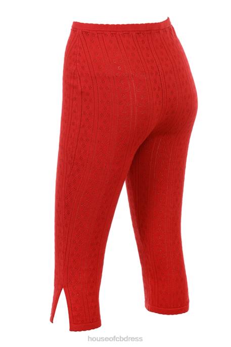 House of CB Abigail Cherry Knit Capri Trousers Clothing 4H6N860