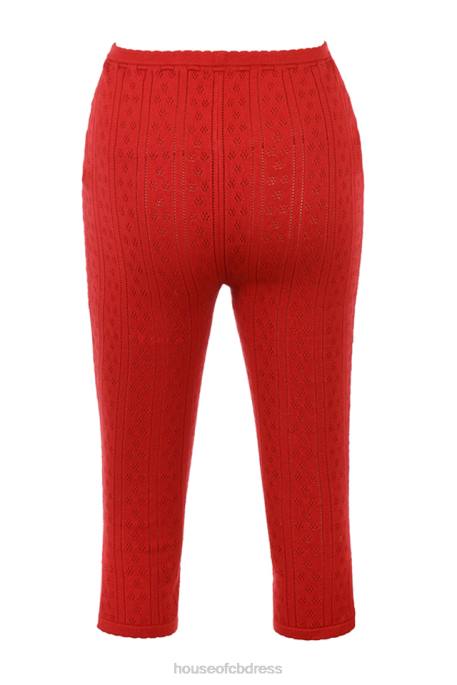 House of CB Abigail Cherry Knit Capri Trousers Clothing 4H6N860