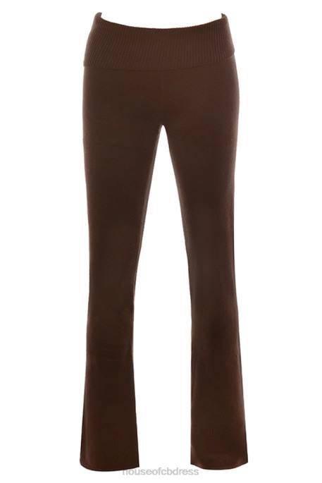 House of CB Ama Chocolate Cashmere Blend Trousers Clothing 4H6N826