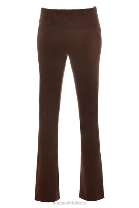 House of CB Ama Chocolate Cashmere Blend Trousers Clothing 4H6N826