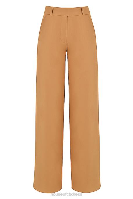 House of CB Cameron Caramel Relaxed Tailored Trousers Clothing 4H6N907