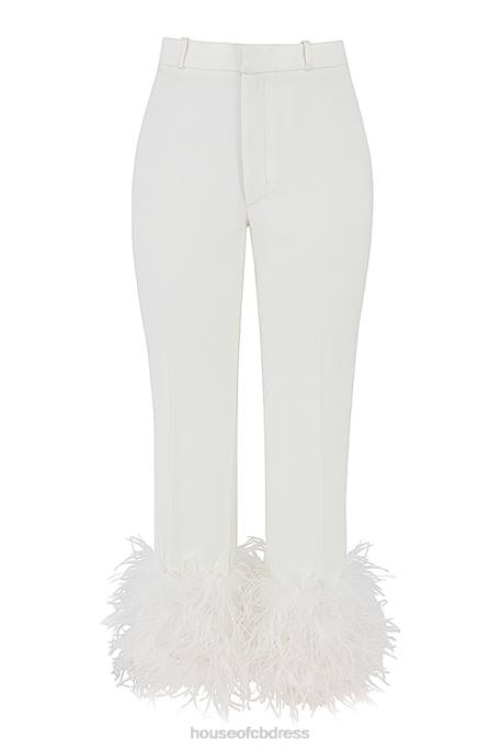 House of CB Fae Ivory Hem Trousers Clothing 4H6N934