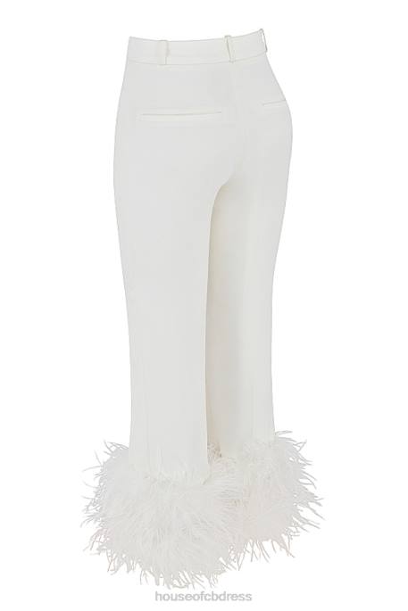 House of CB Fae Ivory Hem Trousers Clothing 4H6N934