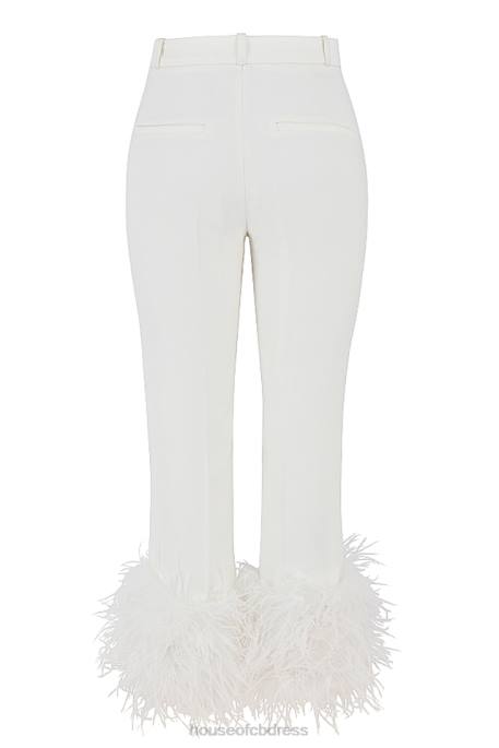 House of CB Fae Ivory Hem Trousers Clothing 4H6N934