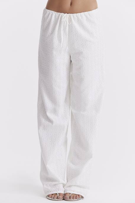 House of CB Frankie White Broderie Anglais Trousers Clothing 4H6N859