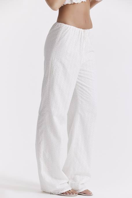 House of CB Frankie White Broderie Anglais Trousers Clothing 4H6N859