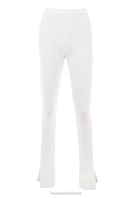 House of CB Gloriette White High Waisted Bandage Trousers Clothing 4H6N964