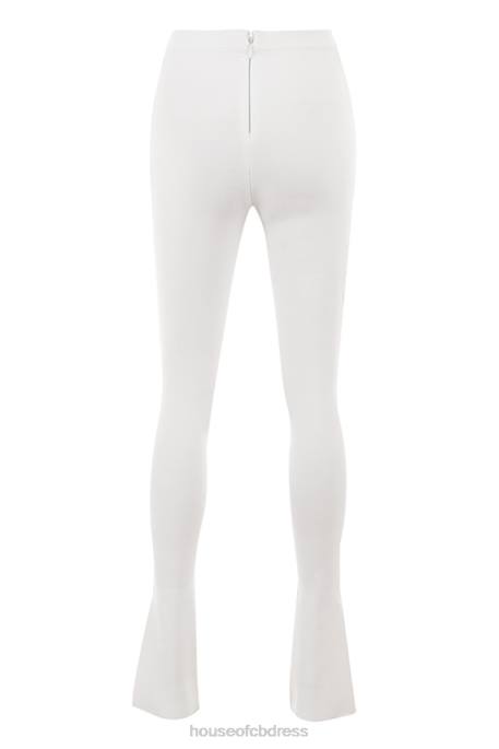 House of CB Gloriette White High Waisted Bandage Trousers Clothing 4H6N964