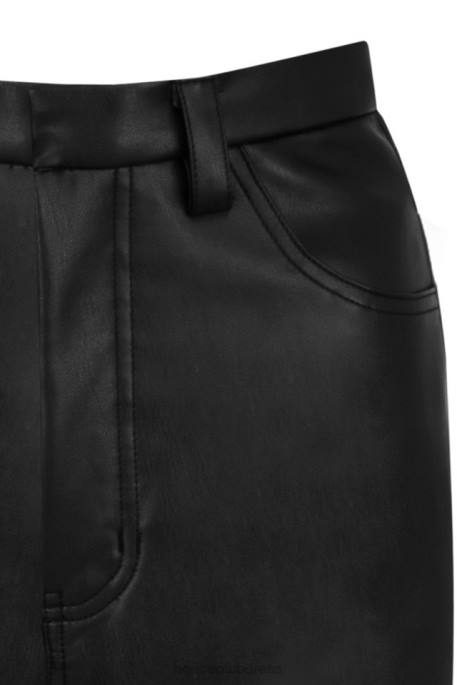 House of CB Inaya Black Stretch Vegan Leather Trousers Clothing 4H6N1023