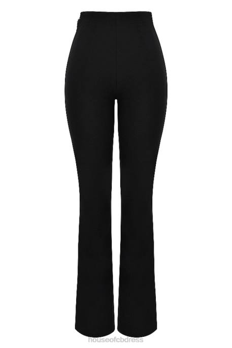 House of CB Laurel Black High Waisted Trousers Clothing 4H6N897