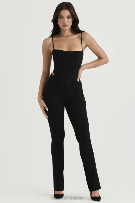 House of CB Laurel Black High Waisted Trousers Clothing 4H6N897