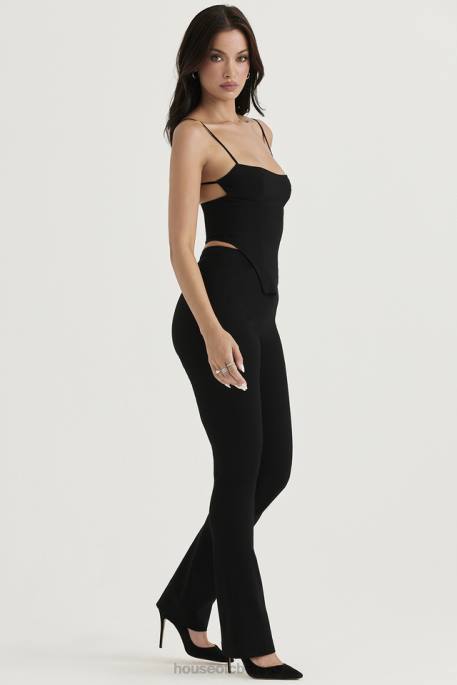 House of CB Laurel Black High Waisted Trousers Clothing 4H6N897