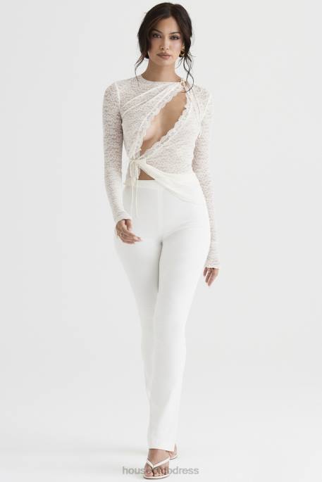 House of CB Laurel Ivory High Waisted Trousers Clothing 4H6N910