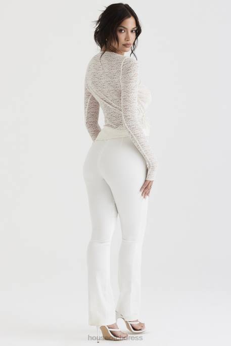 House of CB Laurel Ivory High Waisted Trousers Clothing 4H6N910
