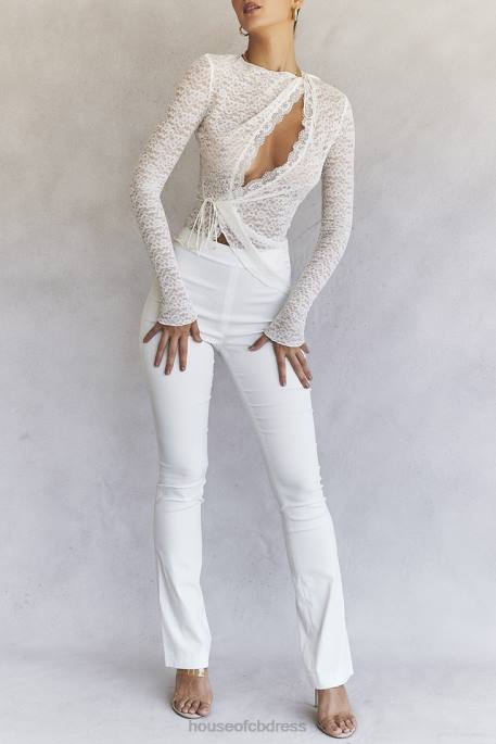 House of CB Laurel Ivory High Waisted Trousers Clothing 4H6N910