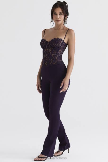 House of CB Laurel Night Shade High Waisted Trousers Clothing 4H6N908