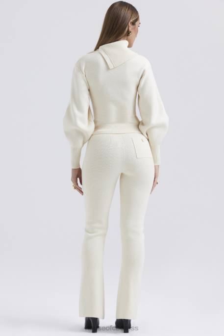 House of CB Nereida Cream Cashmere Blend Trousers Clothing 4H6N828