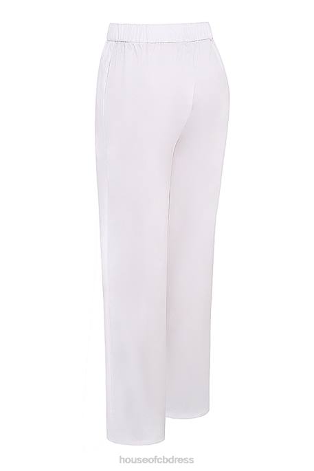 House of CB Reno White Relaxed Fit Trousers Clothing 4H6N853