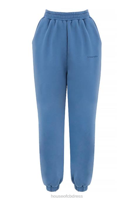 House of CB Sky Azure Fleece Back Jogging Trouser Clothing 4H6N977