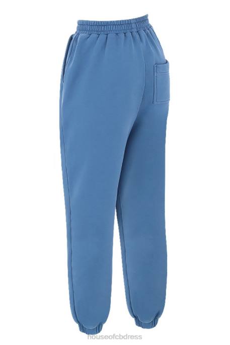 House of CB Sky Azure Fleece Back Jogging Trouser Clothing 4H6N977