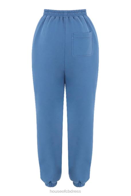 House of CB Sky Azure Fleece Back Jogging Trouser Clothing 4H6N977